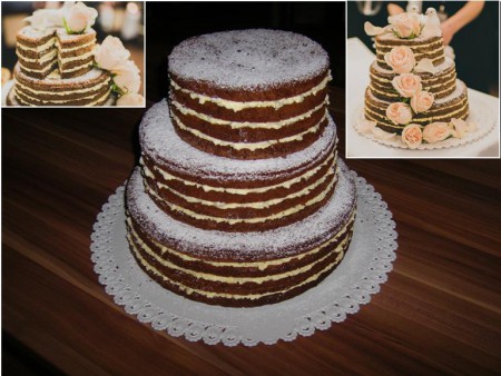 naked cake svadobná  torta